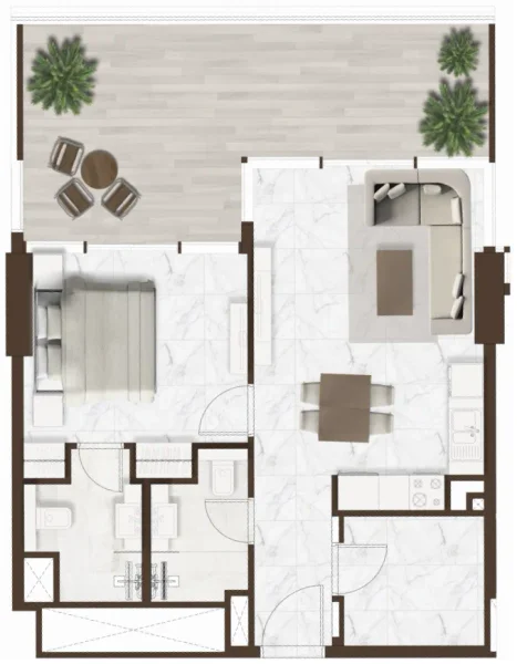 1.0 bedroom apartments - Onda by Kasco