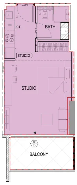 0.0 bedroom apartments - Binghatti Apex