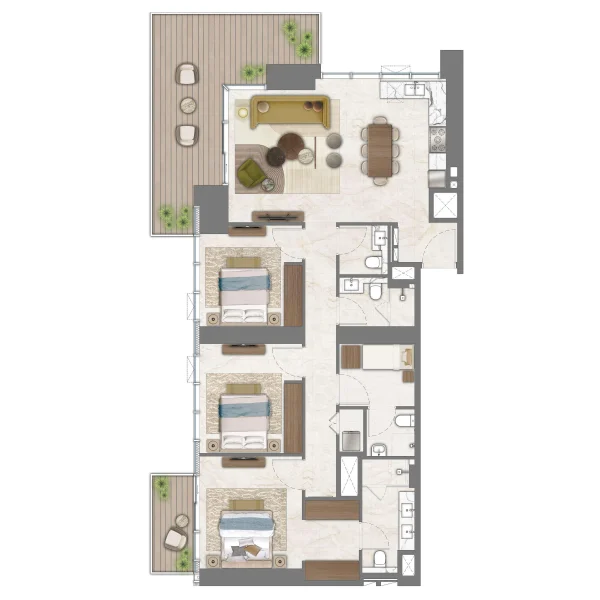 3.0 bedrooms apartments - Address Residences Zabeel