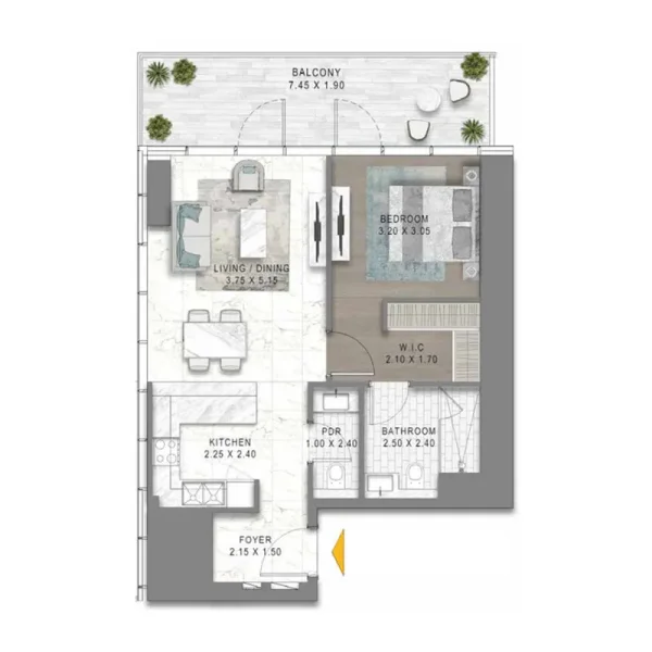 2.0 bedrooms apartments - Damac Safa Gate