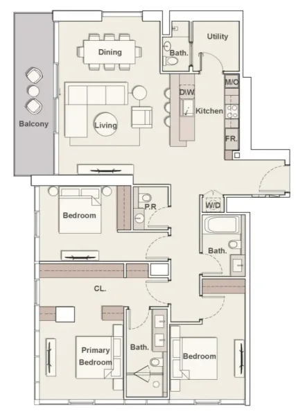 3.0 bedrooms apartments - The Highgrove