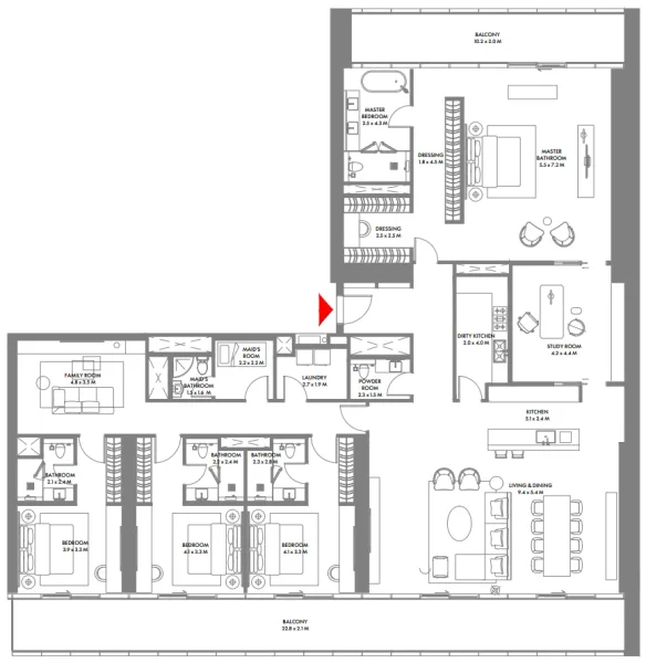 4.0 bedrooms apartments - W The Residences by Arada