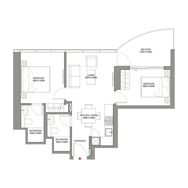 2 bedroom Apartments -  Sobha Aquamont