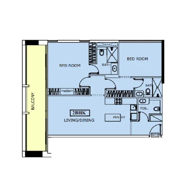2.0 bedrooms apartments - Azra Residence