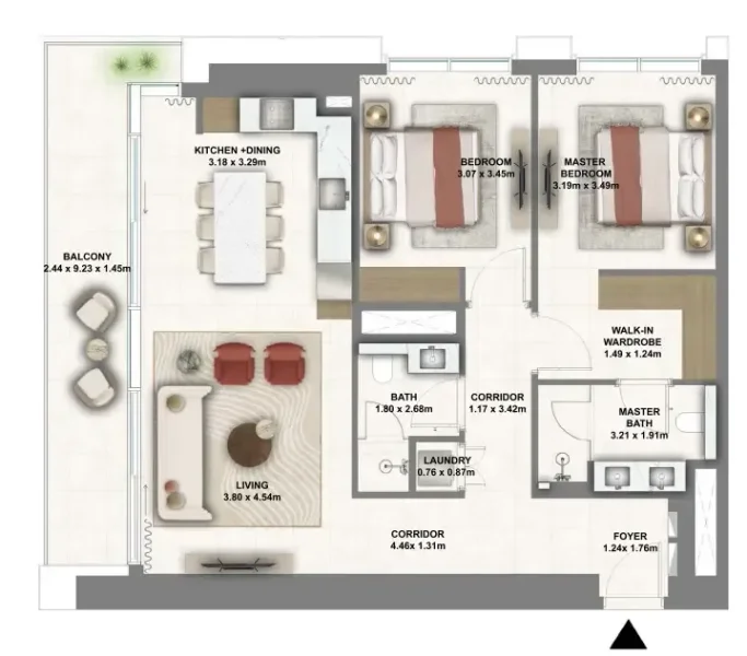 2.0 bedrooms apartments - Montiva by Vida