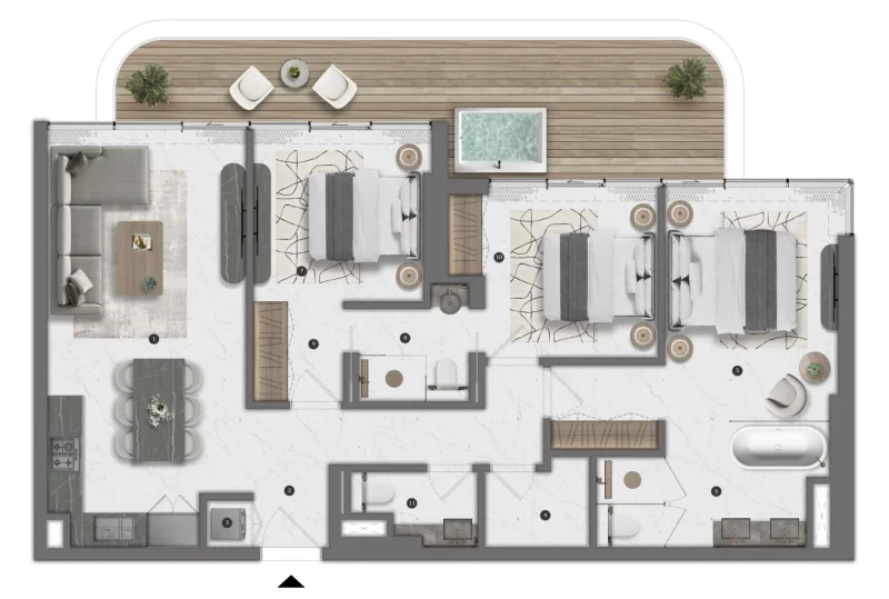 3.0 bedrooms apartments - Bond Living
