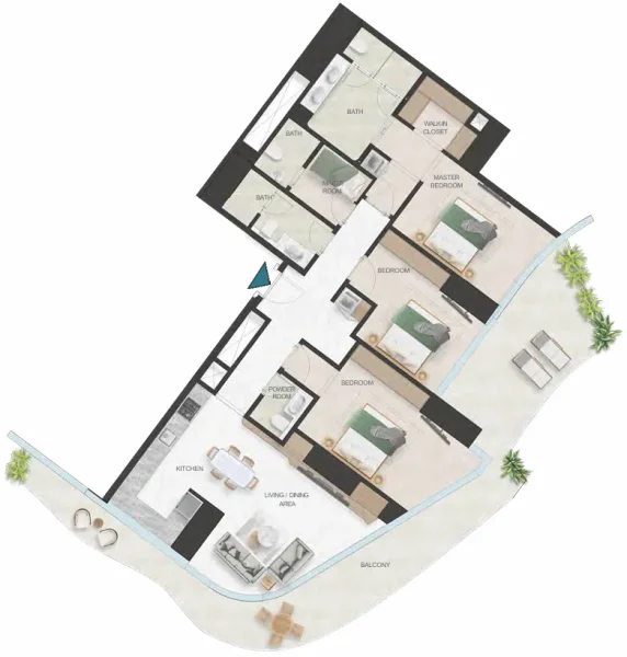 3.0 bedrooms apartments - Oystra