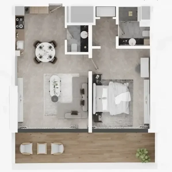 1.0 bedroom apartments - Electra Acube
