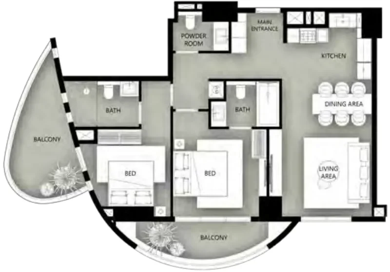 2.0 bedrooms apartments - Marina Star