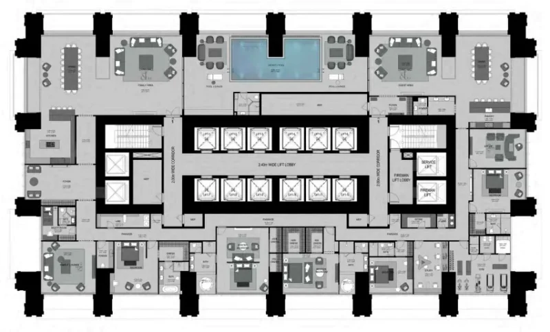 5.0 bedrooms apartments - Burj Binghatti Jacob and Co Residences