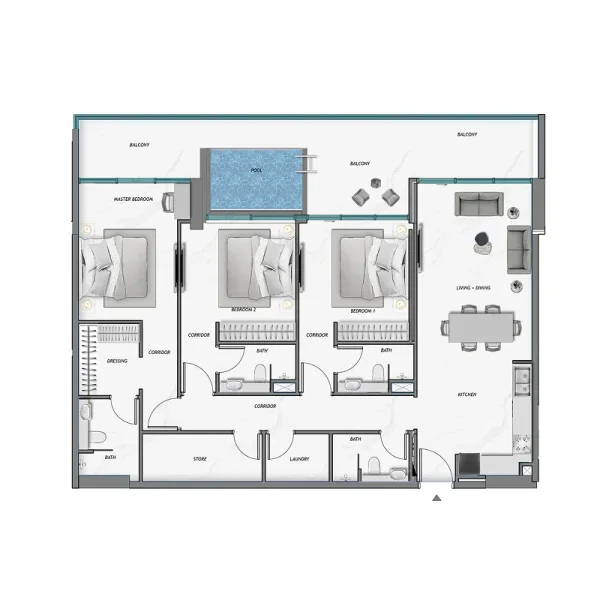 3.0 bedrooms apartments - Ocean Crest