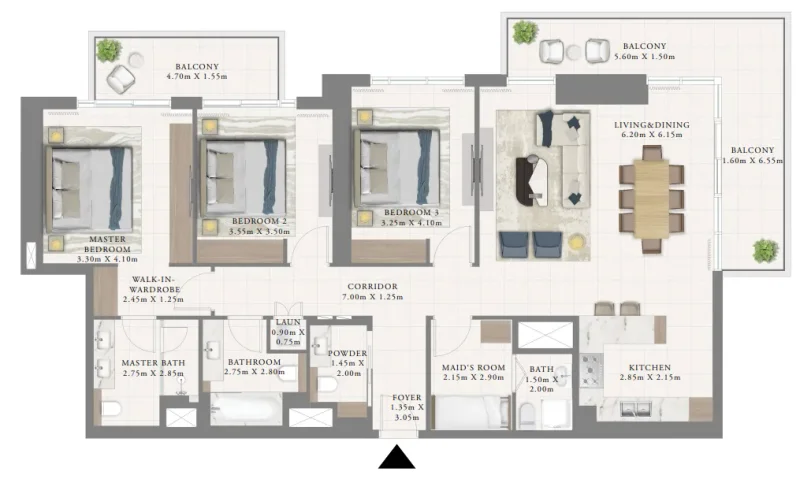 3.0 bedrooms apartments - Marina Cove