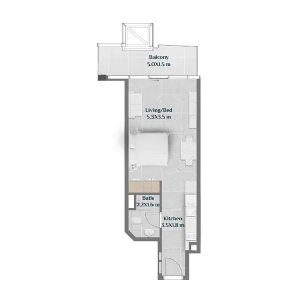 0.0 bedroom apartments - Sky Hills Residence