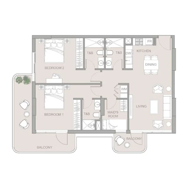2,5 bedroom Apartments -  TETR1S Tower
