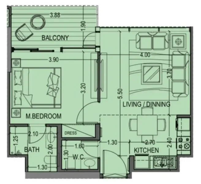 1.0 bedroom apartments - Celia Heights