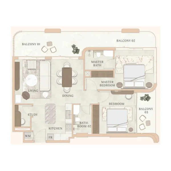 2.0 bedrooms apartments - La Vue by MAAIA