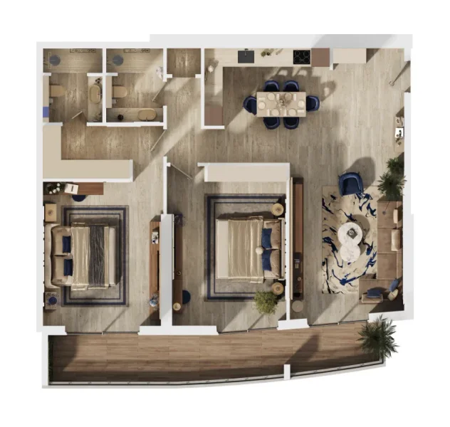 2.0 bedrooms apartments - MAG 777