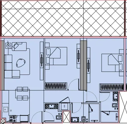 2.0 bedrooms apartments - Binghatti Flare
