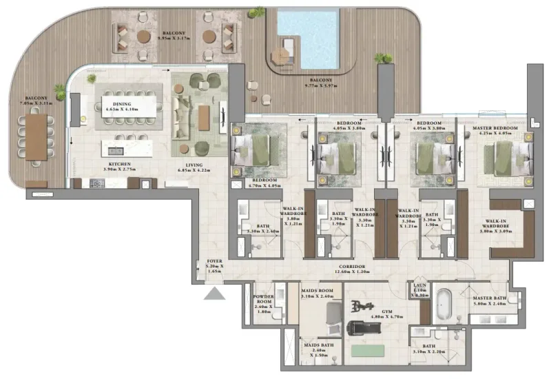 4.0 bedrooms apartments - Avarra by Palace