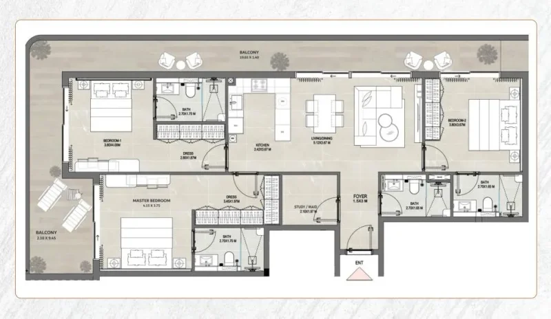 3.0 bedrooms apartments - Amber by Enso