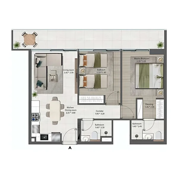 3 bedroom Apartments - The Harmony by Al Mizan