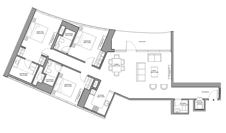 3.0 bedrooms apartments - Skyvue Stellar