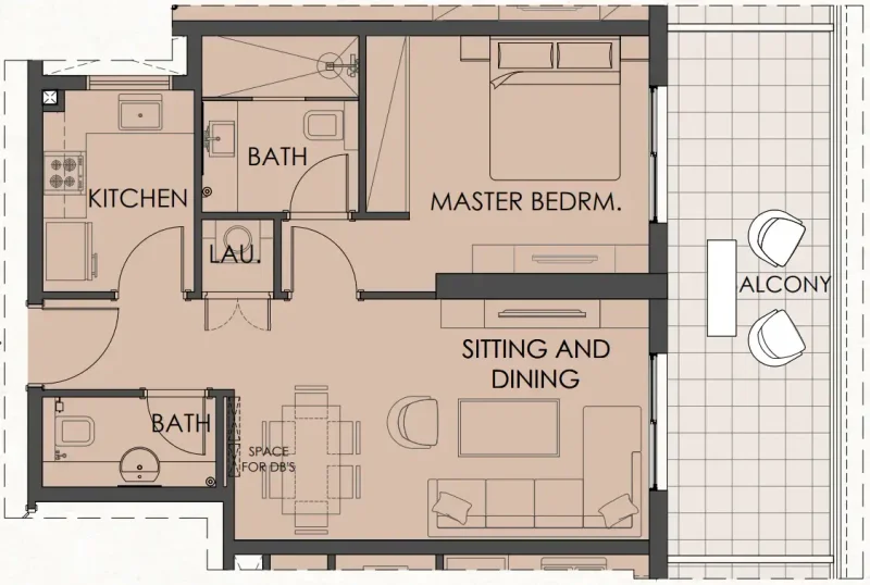 1.0 bedroom apartments - Living Legends Phase 5