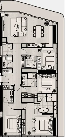 4.0 bedrooms apartments - Iconic Tower