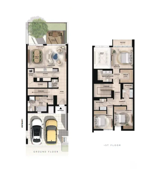 3.0 bedrooms townhouse - Waada Dubai South