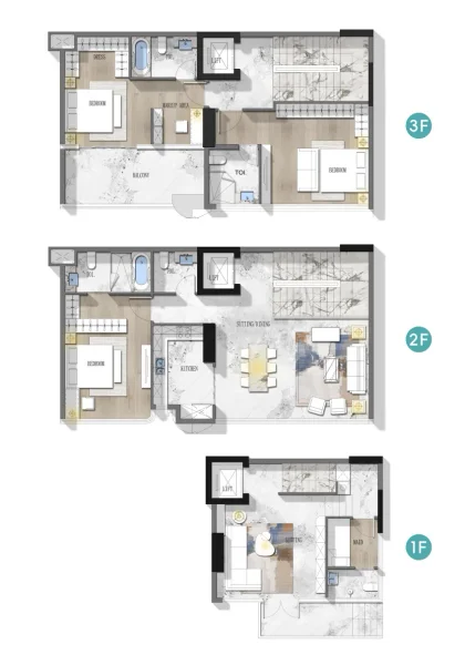 3.0 bedrooms townhouse - Stamn Nautis Residences
