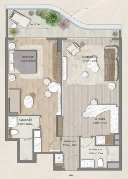 1.0 bedroom apartments - Tomorrow 166