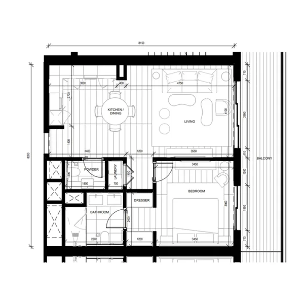 1.0 bedroom apartments - Nikki Beach Residences