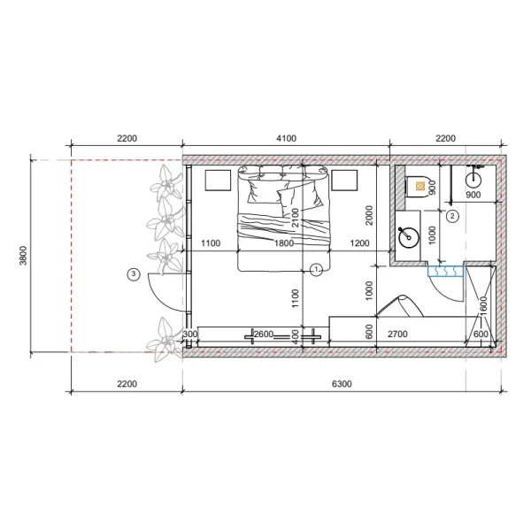 1.0 bedroom villa - Pandawa Dream