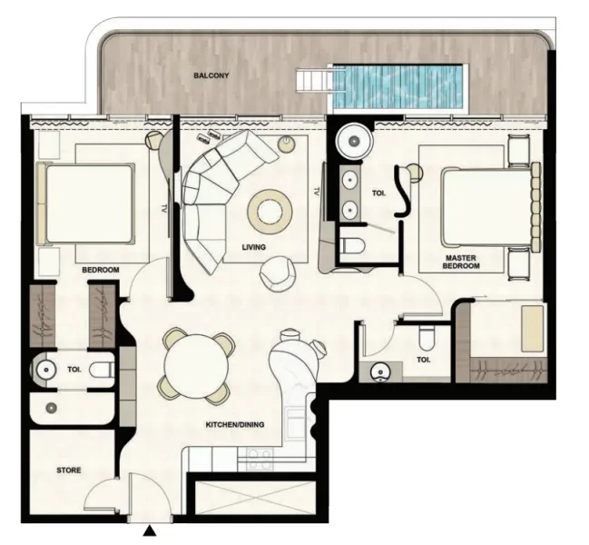 2.0 bedrooms apartments - Natuzzi Harmoni