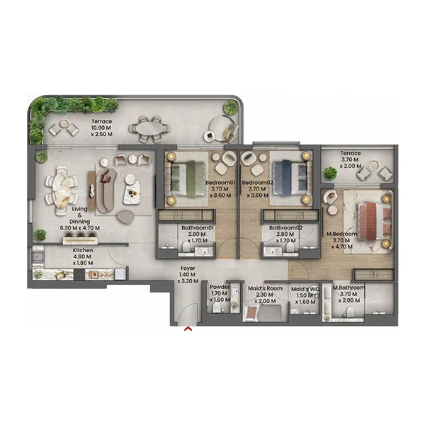 3,5 bedroom Apartments -  Talea