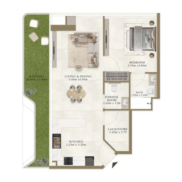 1.0 bedroom apartments - Ryze Residences by AUM Development