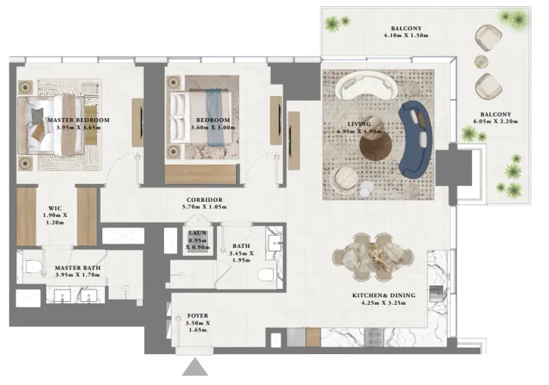 2.0 bedrooms apartments - Albero