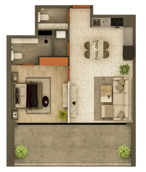 1.0 bedroom apartments - Views VII by Golden Woods