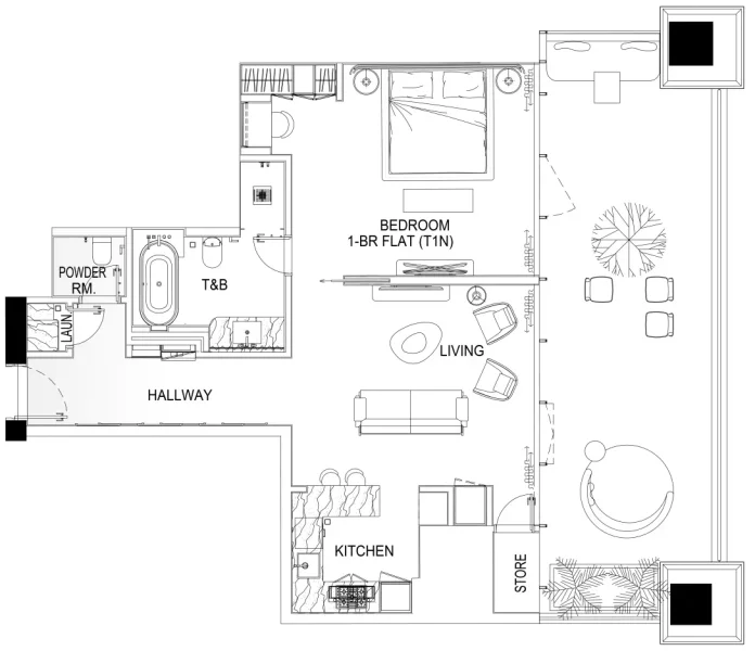 1.0 bedroom apartments - DaVinci