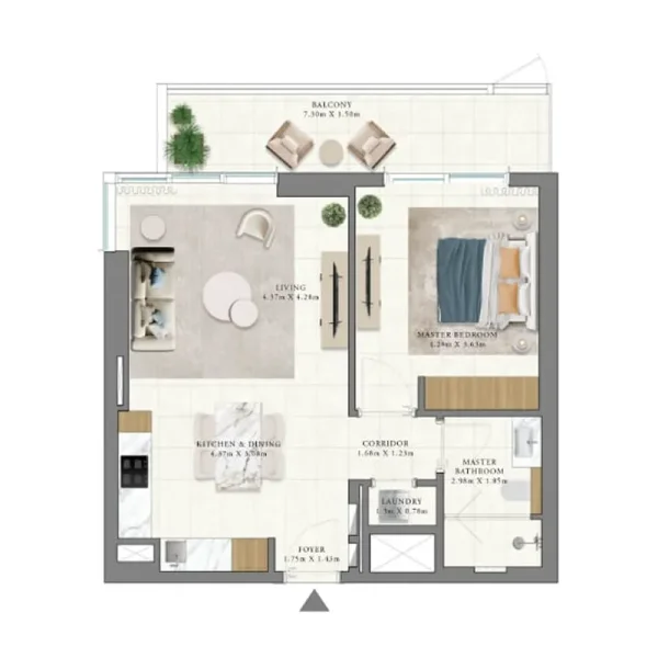 1.0 bedroom apartments - Vida Residences Club Point