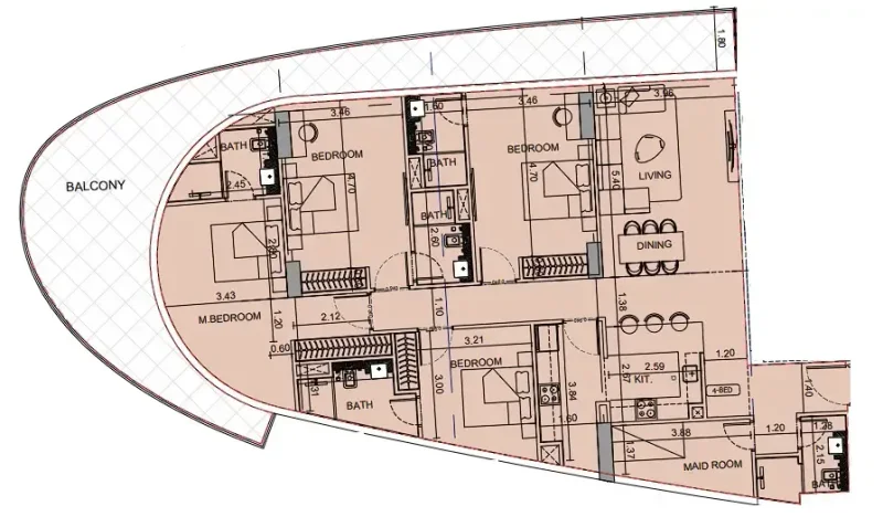 4.0 bedrooms apartments - Binghatti Aquarise