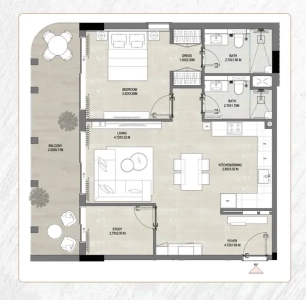 1.0 bedroom apartments - Amber by Enso