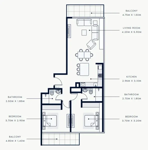 2.0 bedrooms apartments - Riviera Rêve