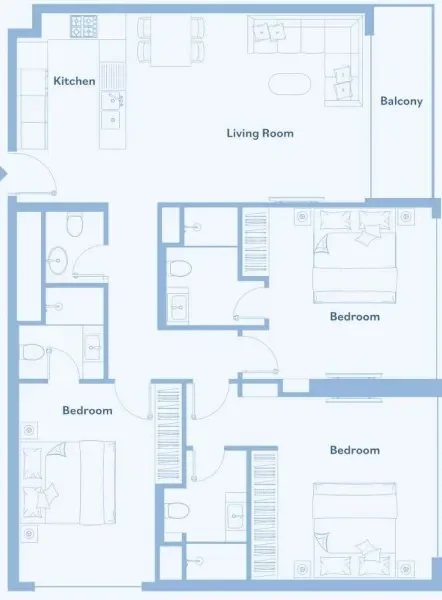 3.0 bedrooms apartments - Luma Park Views