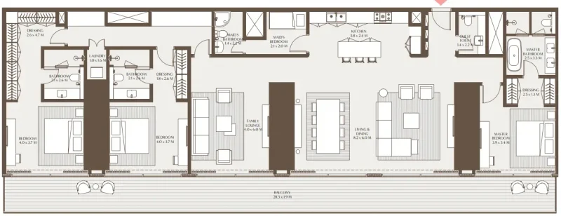 3.0 bedrooms apartments - Akala Residences