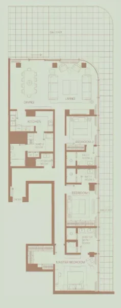 3.0 bedrooms apartments - Eden House The Park