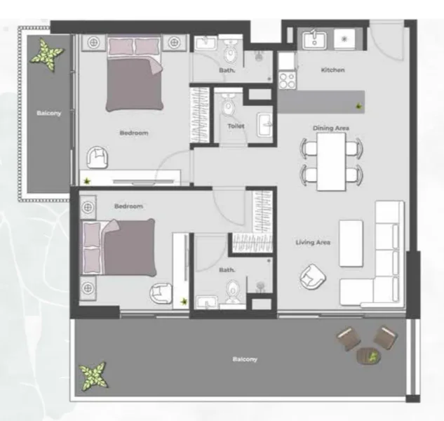 2.0 bedrooms apartments - Arib Collection