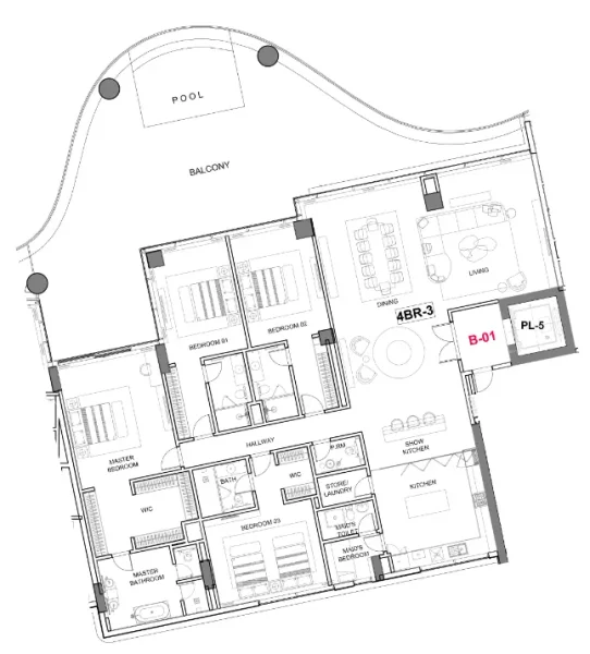 4.0 bedrooms apartments - Cavalli Couture