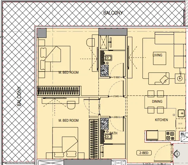 2.0 bedrooms apartments - Binghatti Ivory