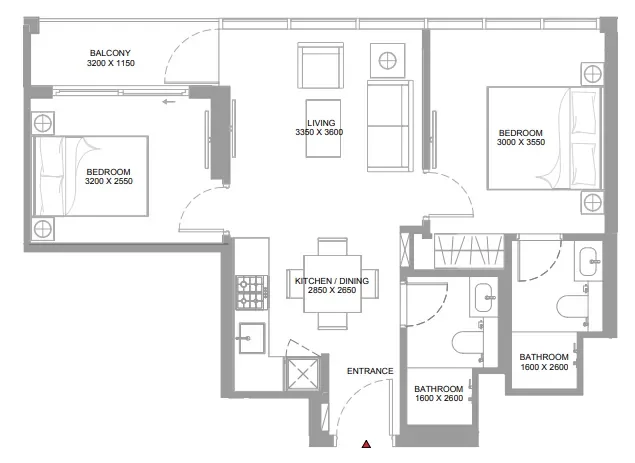 2.0 bedrooms apartments - Canalside Marina Residences